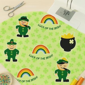 St. Patrick's Day Fabric (42 x 1 3/4 Yard) "Luck Of The Irish" Leprechaun Gold